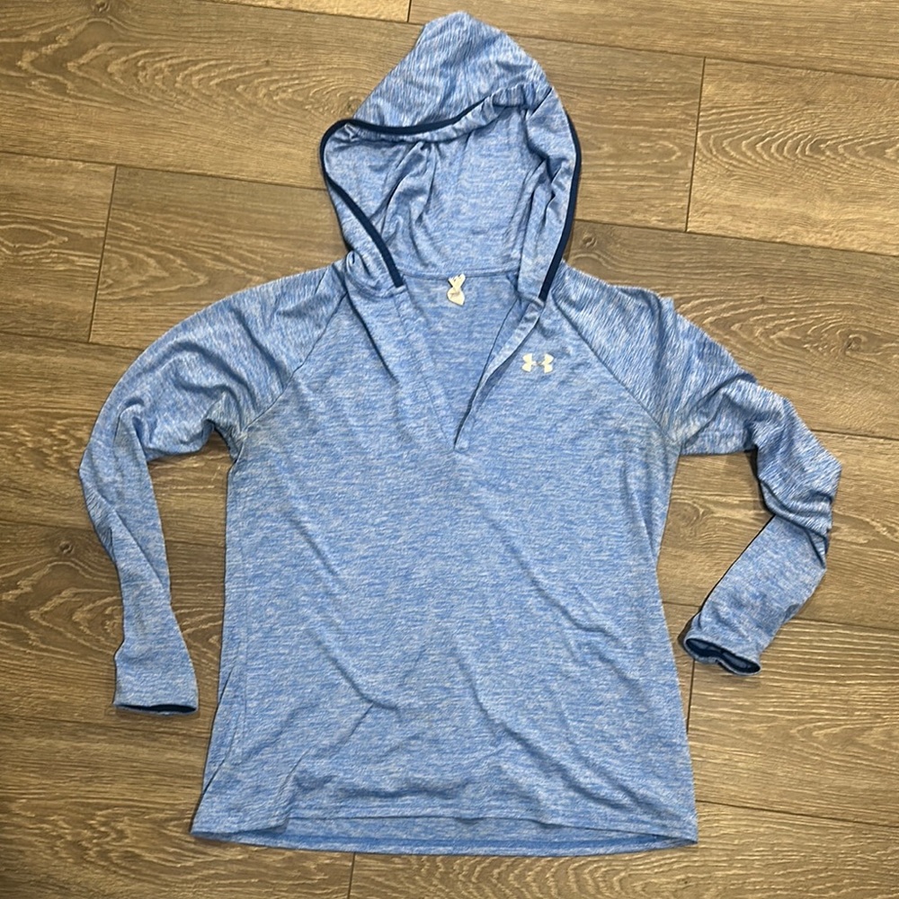 Under Armour Light Blue Hooded Shirt